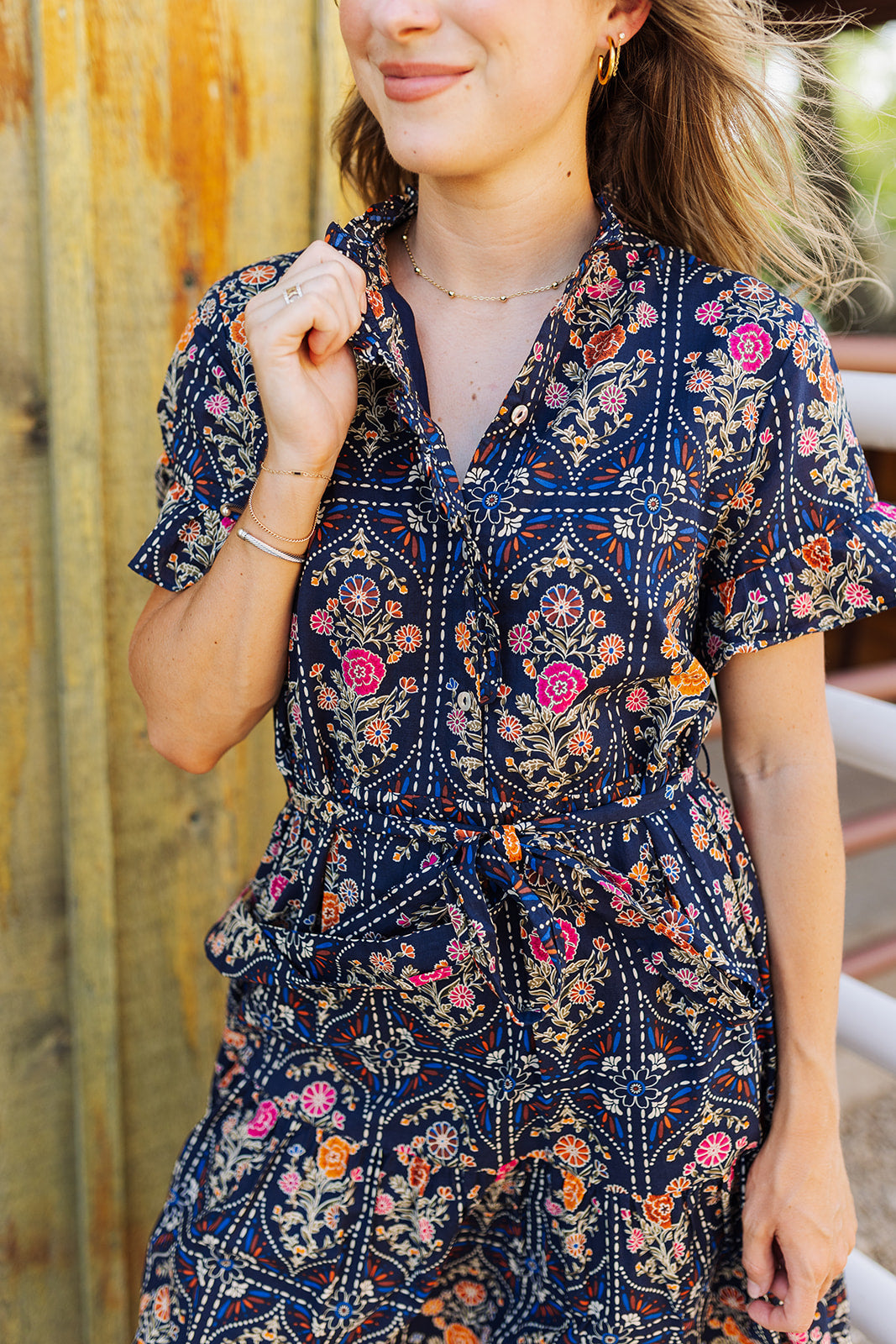 The Torian Button Up Midi Dress S