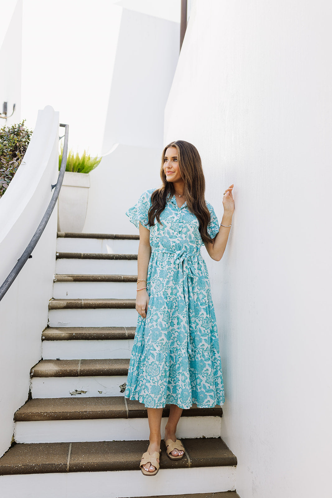 The Nina Button Up Midi Dress M The Nina Button Up Midi Dress M
