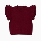 The Annie Tween Sweater - Wine