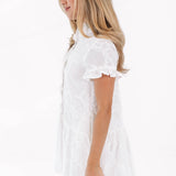 The Bailee Ruffle Button Up Dress