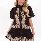 The Camille Dress - Brown