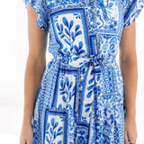 The Capri Ruffle Button Up Midi Dress