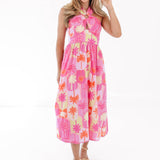 The Cara Ric Rac Cross Midi Dress