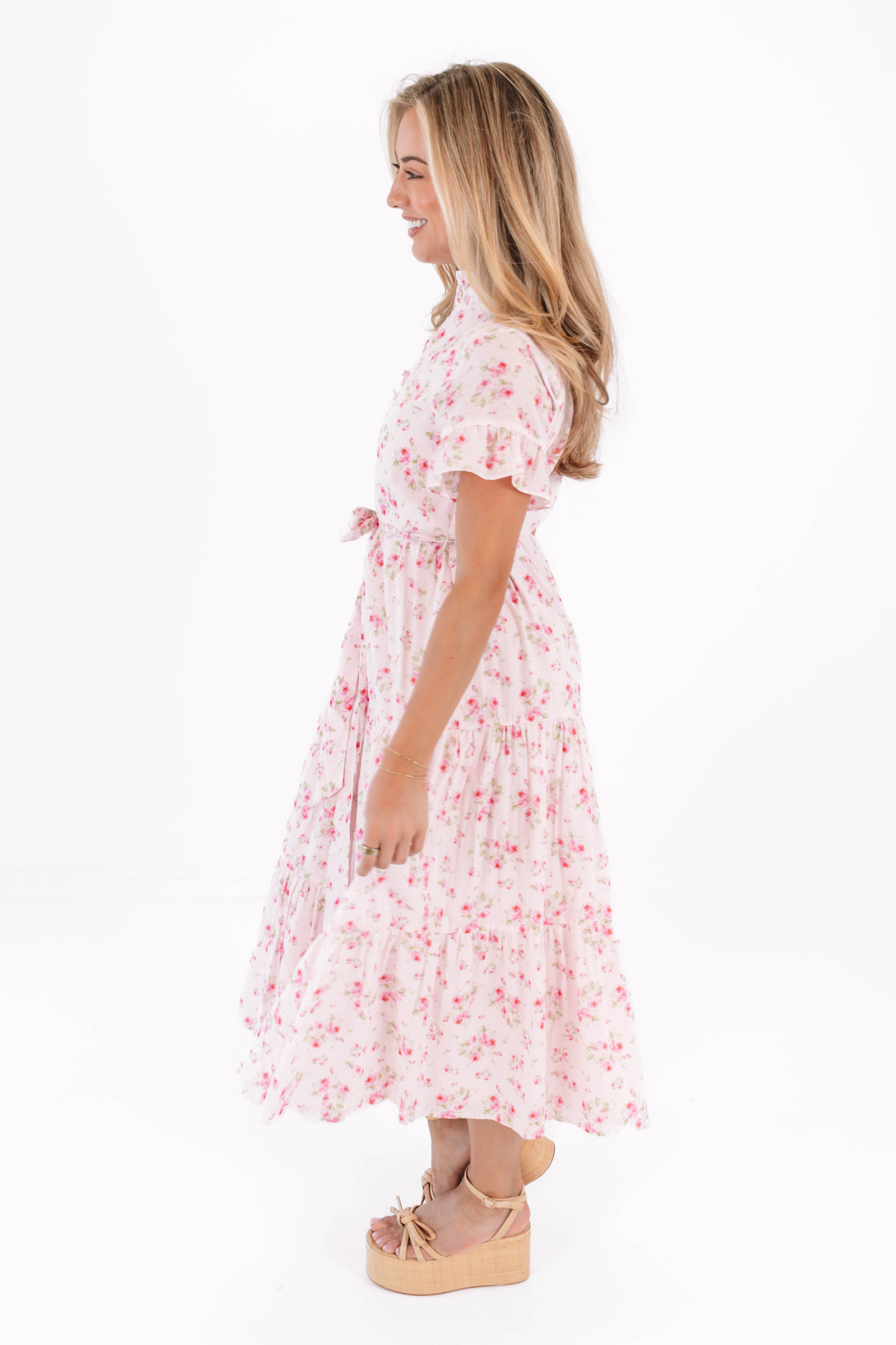 The Ellie Button Up Midi Dress S