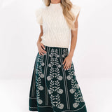 The Maelan Midi Skirt - Hunter