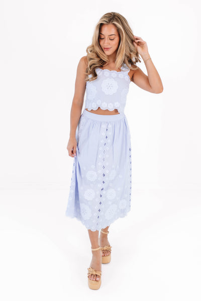 The Ember Midi Skirt - Periwinkle – J.Marie Collections