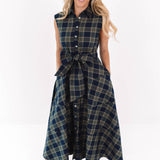 The Etta Midi Dress - Navy