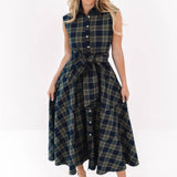 The Etta Midi Dress - Navy