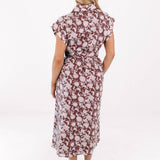The Faye Belted Button Up Midi Dress