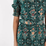 The Hazel Ruffle Neck Midi Dress