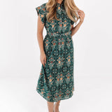 The Hazel Belted Button Up Midi Dress