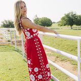 The Ember Midi Skirt - Red