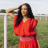 The Layne Top - Red