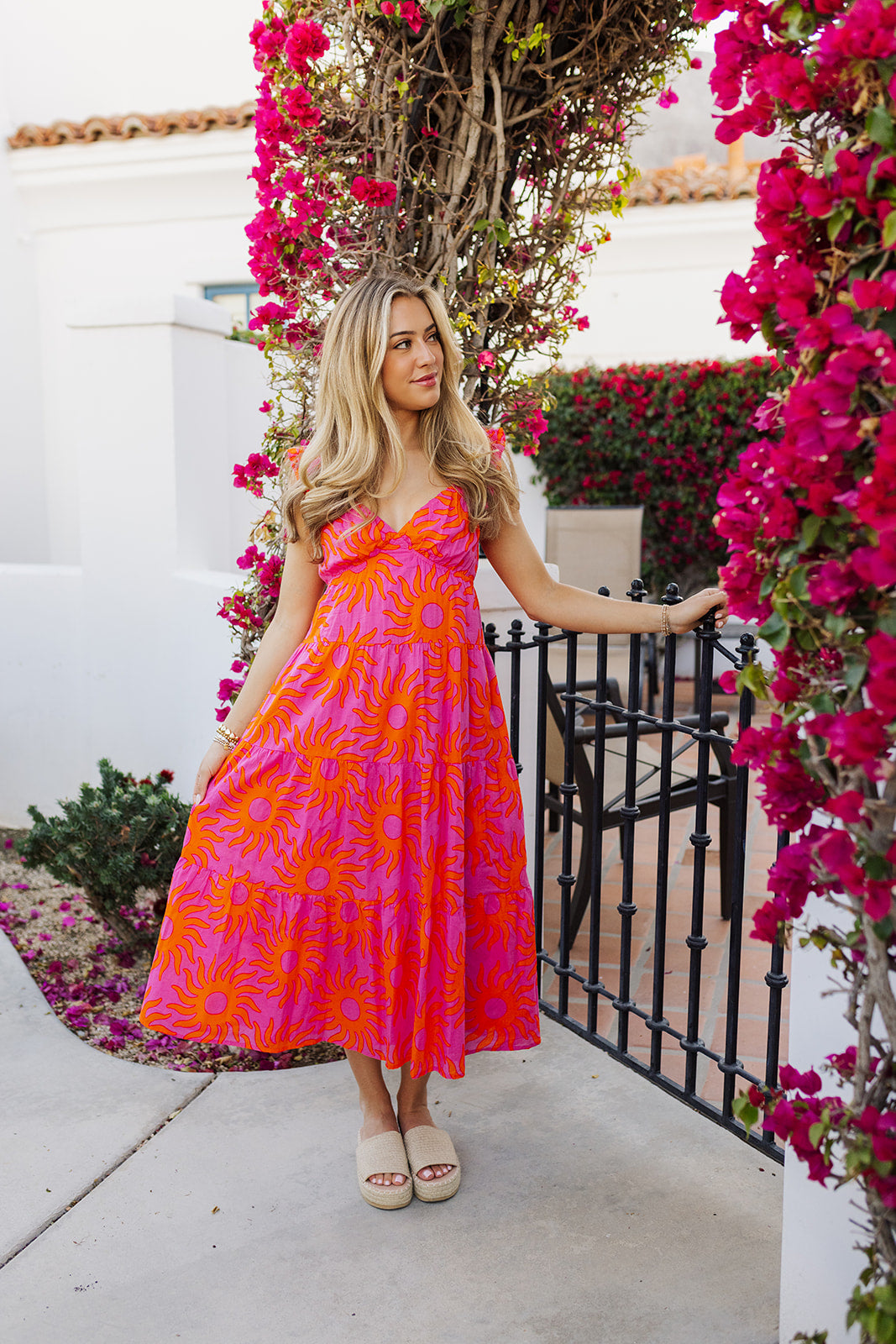 Nei knit set flare dress