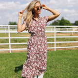 The Faye Belted Button Up Midi Dress