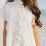 The Bailee Ruffle Button Up Dress