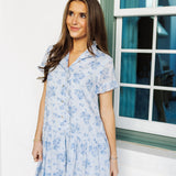 The Nicole Ruffle Button Up Dress