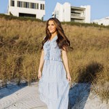 The Kendall Midi Skirt - Blue