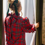 The Hollin Long Sleeve Bow Tween Dress