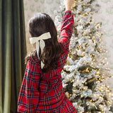 The Hollin Long Sleeve Tie Tween Dress