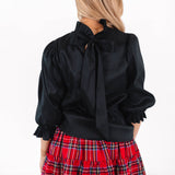 The Liv Long Sleeve Bow Top