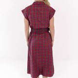 PREORDER The Raya Belted Button Up Midi Dress