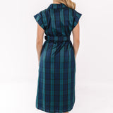 The Harlan Belted Button Up Midi Dress