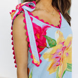 The Kiera Ric Rac Tie Strap Midi Dress
