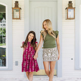 The Athena Flutter Sleeve Tween Dress