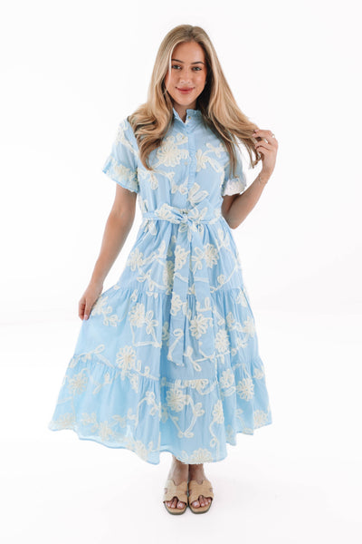 The Jill Button Up Midi Dress XS