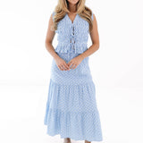The Kendall Tie Top - Blue