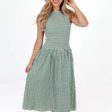The Kendra Midi Dress - Green