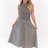 The Kendra Midi Dress - Brown