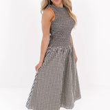 The Kendra Midi Dress - Brown