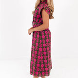 The Kenna Belted Button Up Midi Dress