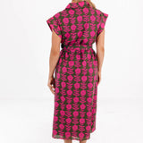 The Kenna Belted Button Up Midi Dress