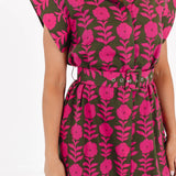 The Kenna Belted Button Up Midi Dress