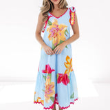The Kiera Ric Rac Tie Strap Midi Dress