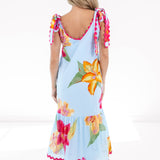 The Kiera Ric Rac Tie Strap Midi Dress