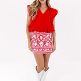 The Layne Top - Red