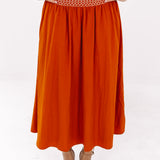 The Layne Midi Skirt - Burnt Orange