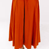 The Layne Midi Skirt - Burnt Orange