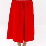 The Layne Midi Skirt - Red