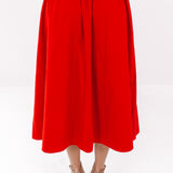 The Layne Midi Skirt - Red