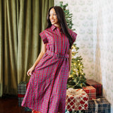 PREORDER The Raya Belted Button Up Midi Dress
