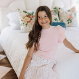 The Annie Tween Sweater - Baby Pink