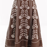 The Maelan Midi Skirt - Brown