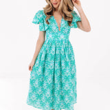 The Mayci Bow Sleeve Midi Dress