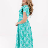 The Mayci Bow Sleeve Midi Dress
