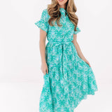 The Mayci Button Up Midi Dress